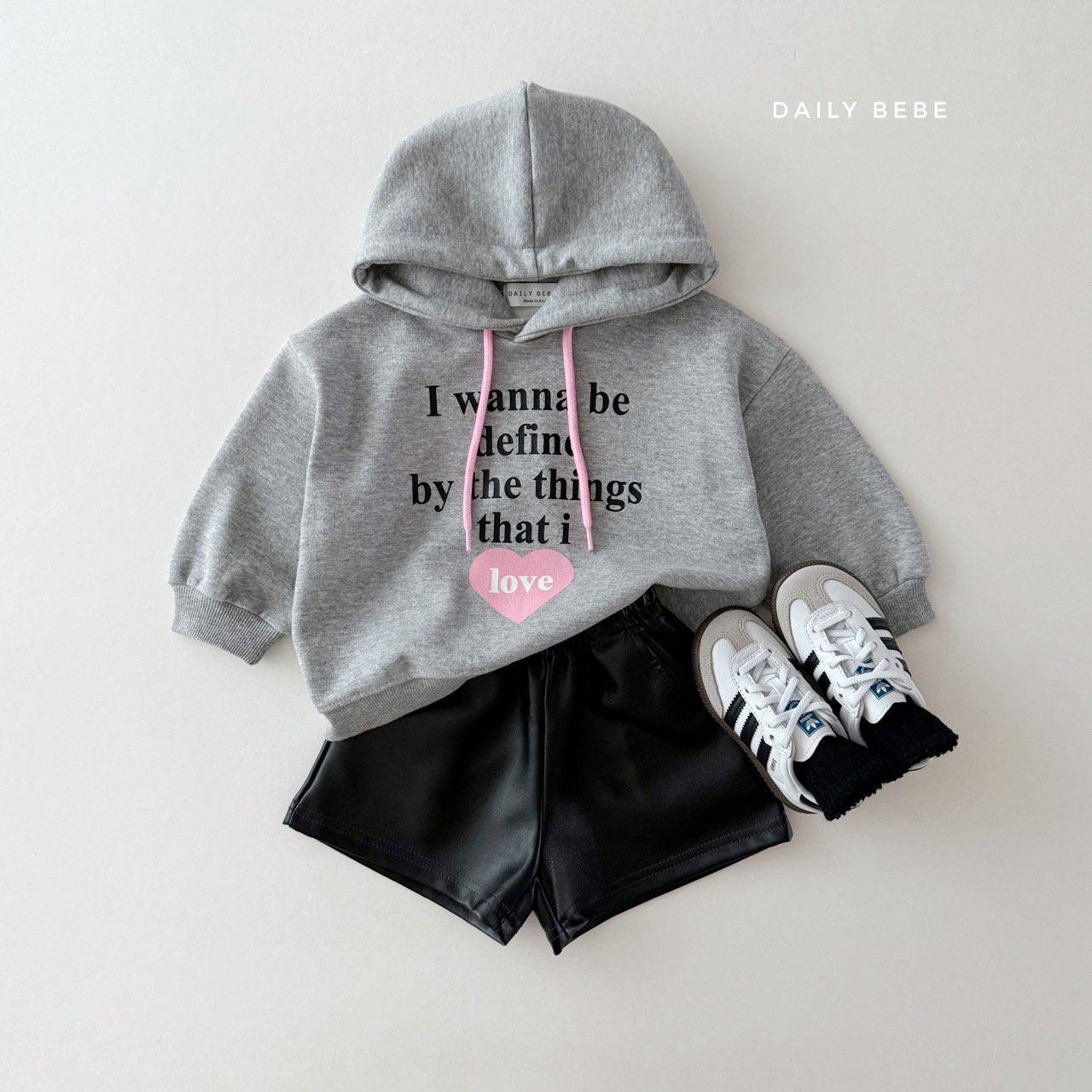 (Pre-order) Daily Bebe - Kids' Faux Leather Shorts 깨죽 반바지 (3 Colors)
