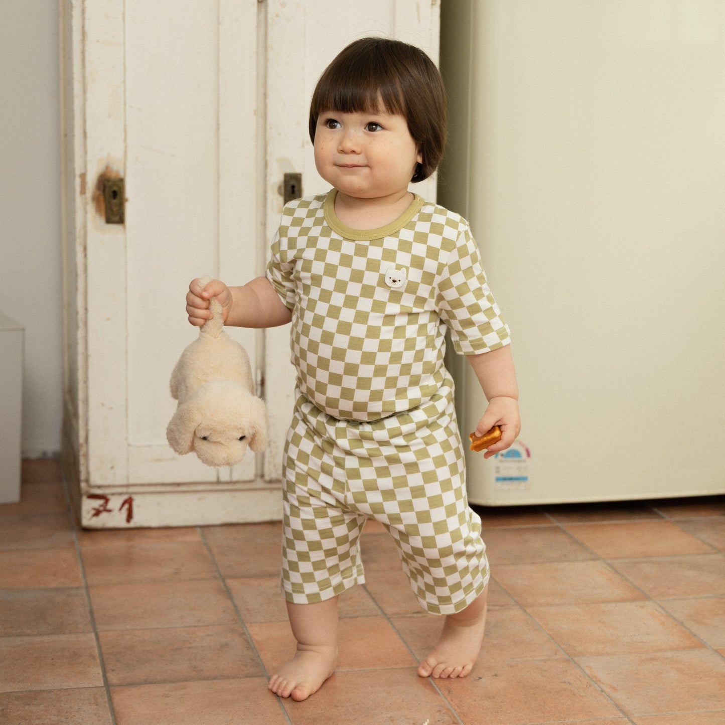 (COCOHANI) Summer MicroModal Checkerboard Short Sleeve Pajama Set (3 Colors)