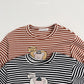 (Pre-order) OOTTBEBE - Friends Striped Play Tee 프렌즈단가라랍빠티 (2 Colors)