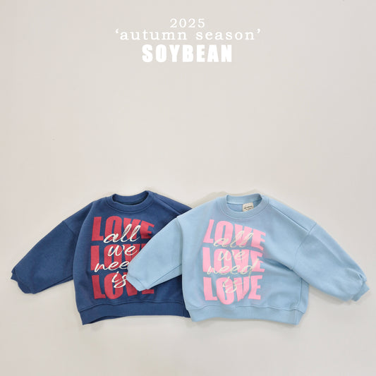 (Pre-order) Soybean Kids - Love Sweatshirt 러브맨투맨 (2 Colors)