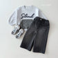 (Pre-order) Daily Bebe - Kids’ Crinkle Pocket Sweatshirt 바스락 포켓 맨투맨 (2 Colors)