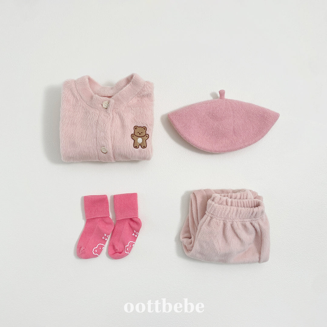 (Pre-order) OOTTBEBE Winter - Cotton Candy Cardigan 솜사탕 가디건 (4 Colors)