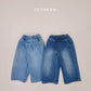(Pre-order) Soybean Kids Spring - Wide Brush Denim Pants 와이드브러쉬데님팬츠 (2 Colors)