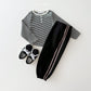 (Pre-order) Daily Bebe - Kids' Button Stripe Tee 줄가라단추티 (2 Colors)