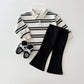 (Pre-order) Daily Bebe - Kids' Collar Stripe Tee 카라 단가라티 (2 Colors)