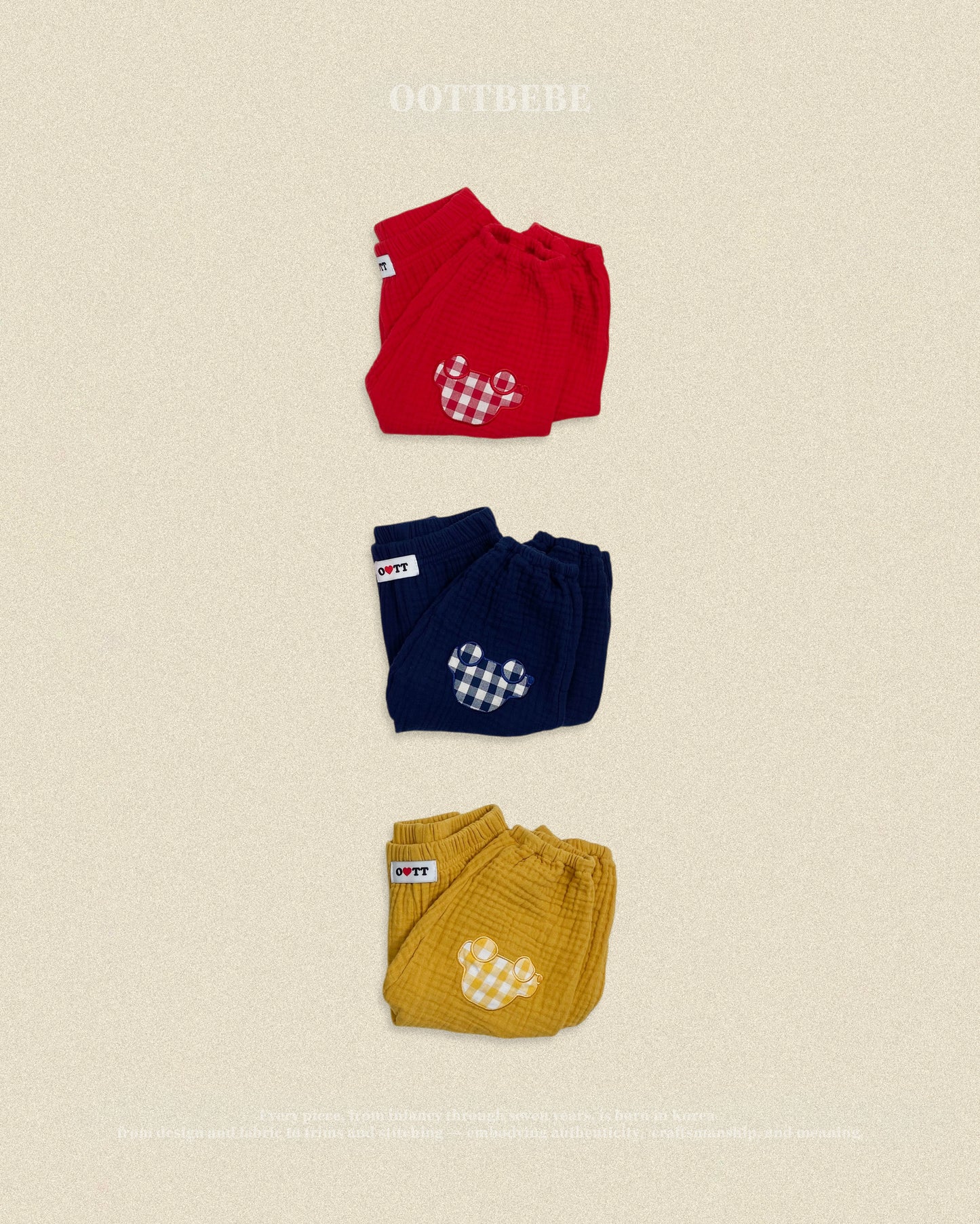 (Pre-order) OOTTBEBE Fall - Bungbung Gojaengi Pants - 붕붕이고쟁이팬츠 (3 Colors)