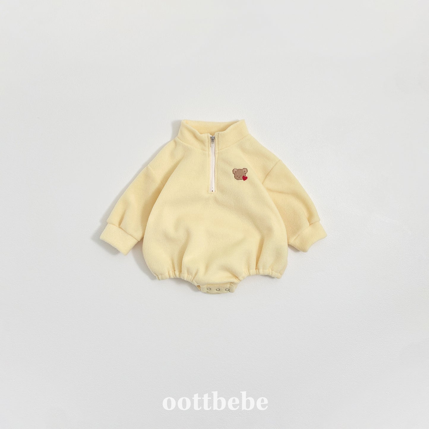 (Pre-order) OOTTBEBE Winter - Puppy Fleece Anorak Bodysuit 멍멍아노락슈트 (4 Colors)