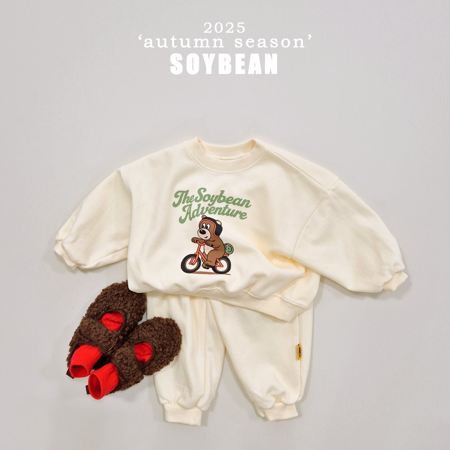 (Pre-order) Soybean Kids - Bear Adventure Top & Bottom Set 곰돌어드벤쳐상하복 (3 Colors)
