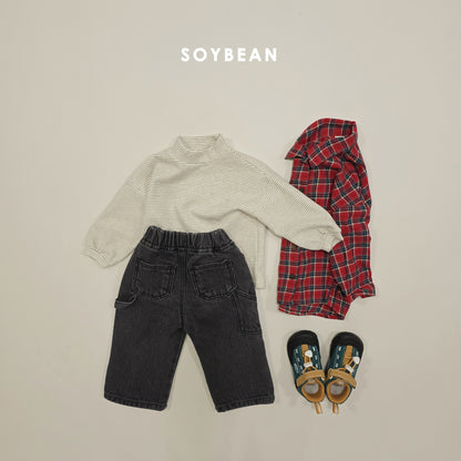 (Pre-order) Soybean Kids Winter - Cozy Soft Half-Neck Tee 폭닥폭닥반목티 (5 Colors)