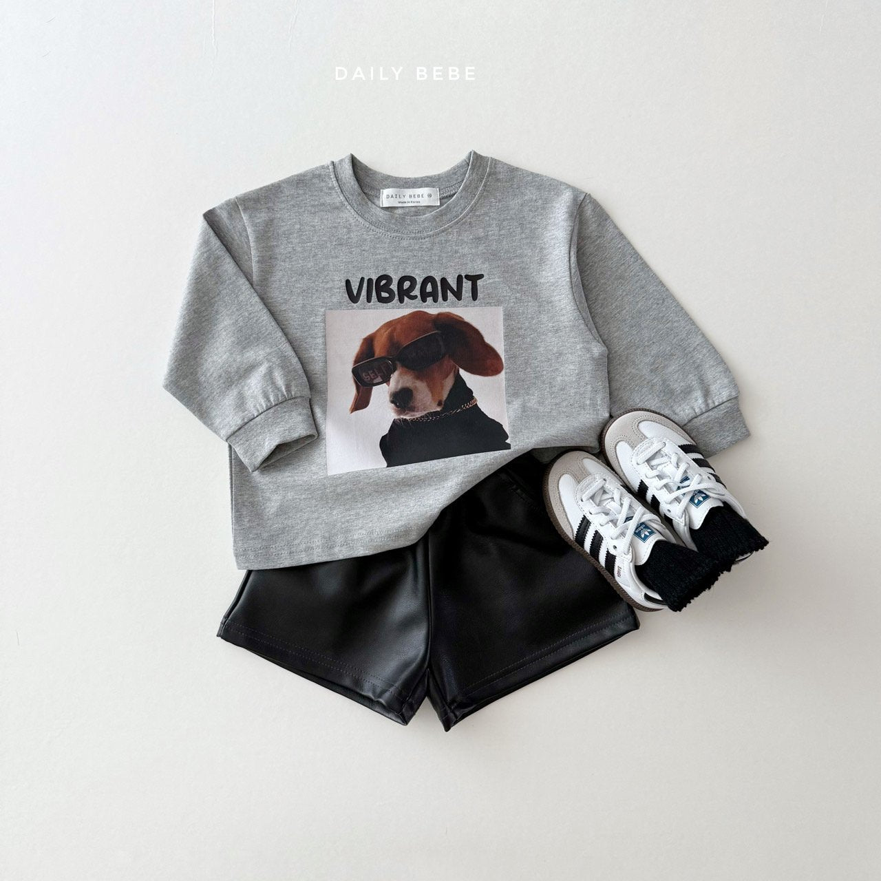 (Pre-order) Daily Bebe - Kids' Faux Leather Shorts 깨죽 반바지 (3 Colors)