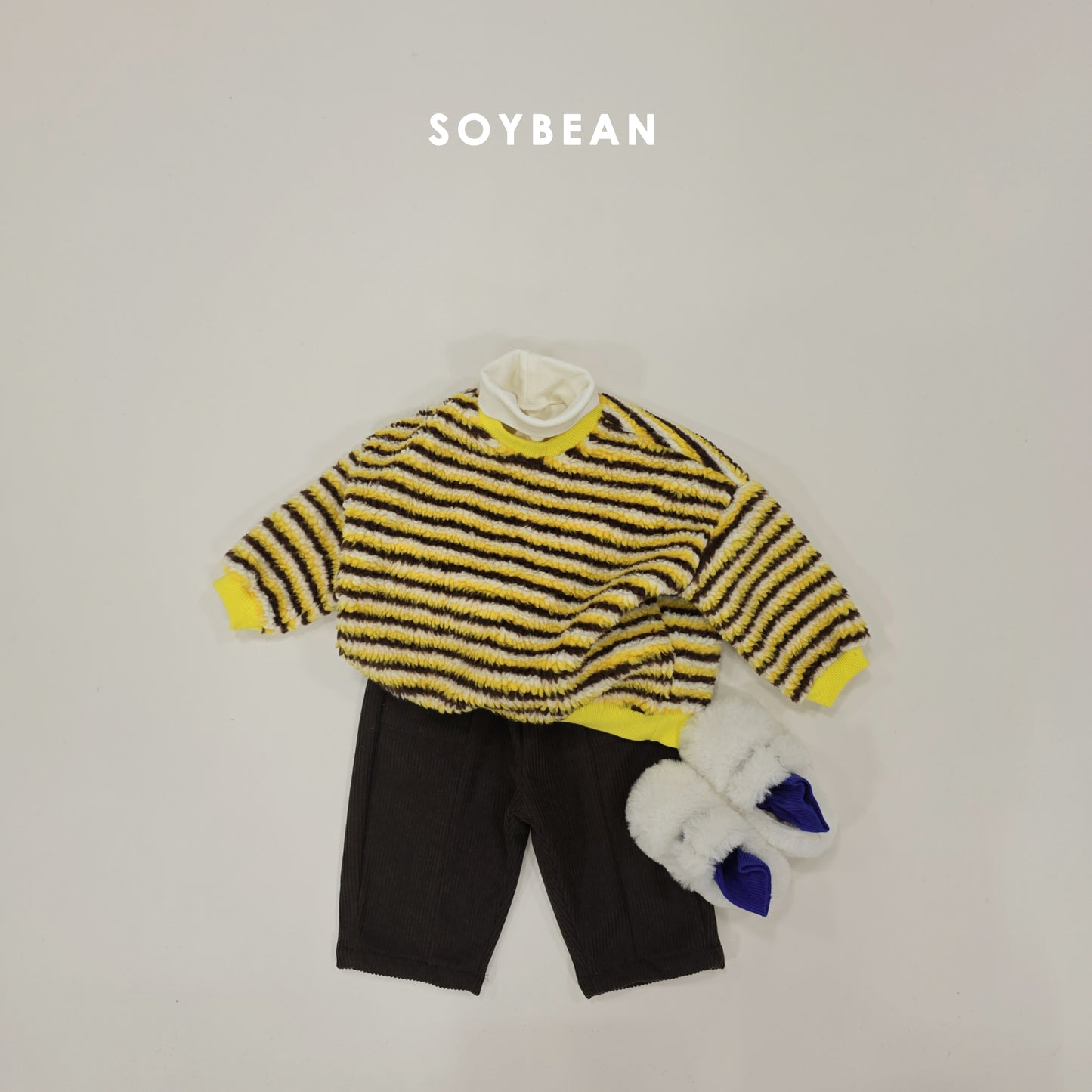 (Pre-order) Soybean Kids Winter - Color Cotton Candy Sherpa Sweatshirt 칼라솜사탕맨투맨 (4 Colors)