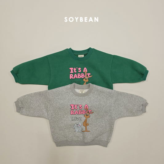 (Pre-order) Soybean Kids Winter - Rabbit Fleece-Lined Sweatshirt 래빗양기모맨투맨 (2 Colors)