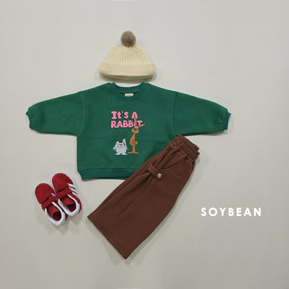 (Pre-order) Soybean Kids Winter - Rabbit Fleece-Lined Sweatshirt 래빗양기모맨투맨 (2 Colors)