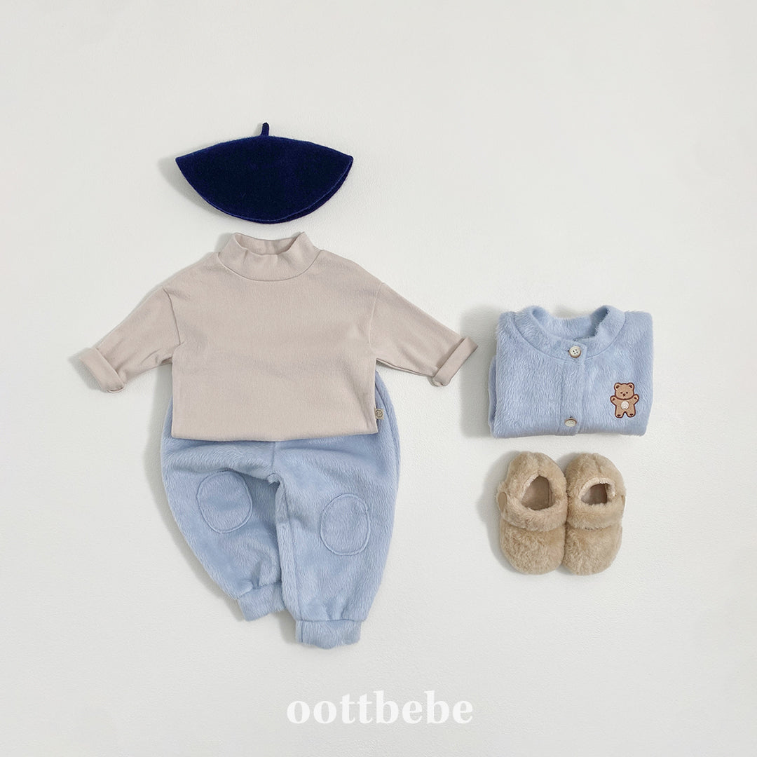 (Pre-order) OOTTBEBE Winter - Modal Ribbed Turtleneck Tee 모달골지폴라티 (4 Colors)