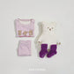 (Pre-order) OOTTBEBE Winter - Checked Bear Pajama Set 체크베어실내복 (2 Colors)