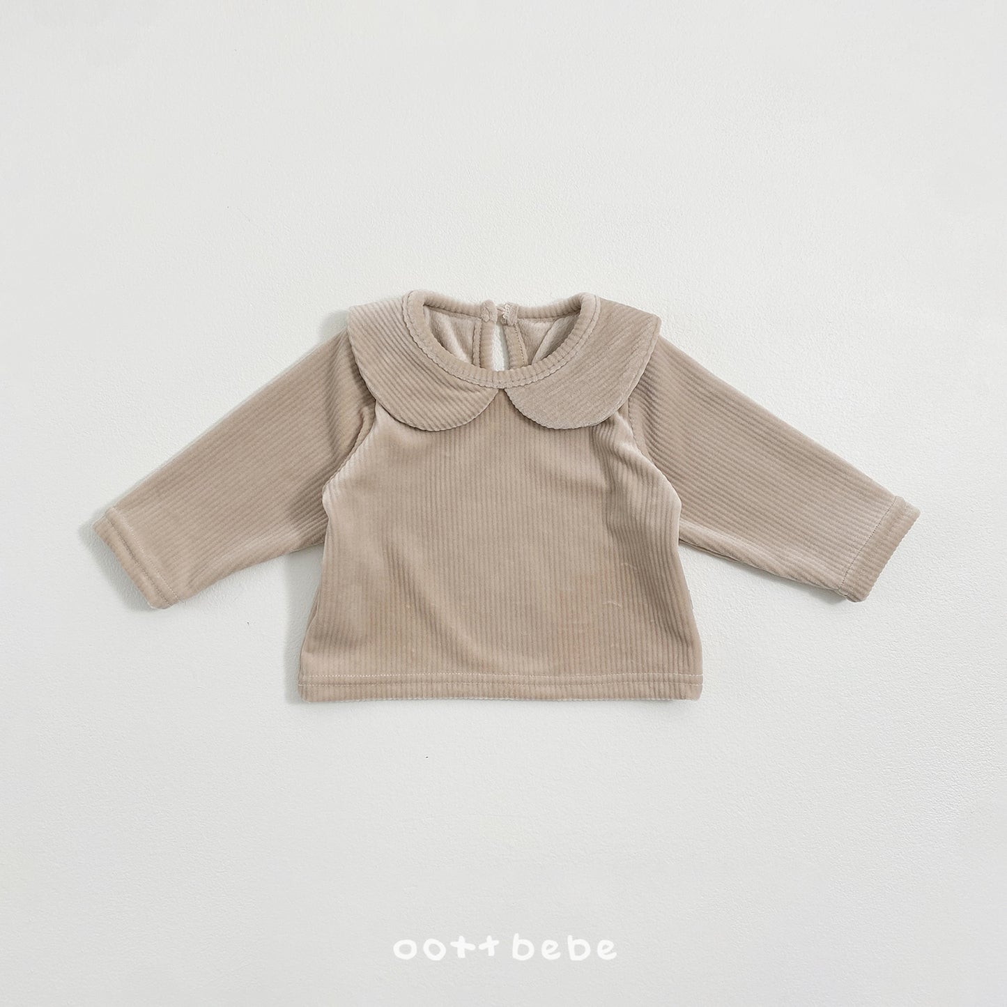 (Pre-order) OOTTBEBE Winter - Mink Collar Tee 밍크카라티셔츠 (3 Colors)