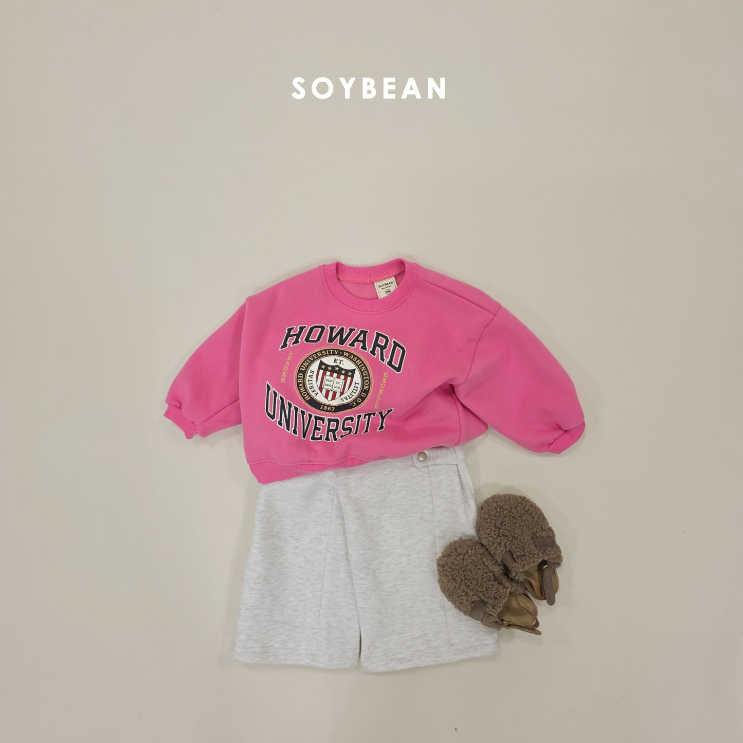 (Pre-order) Soybean Kids Winter - Howard Fleece-Lined Sweatshirt 하워드양기모맨투맨 (2 Colors)