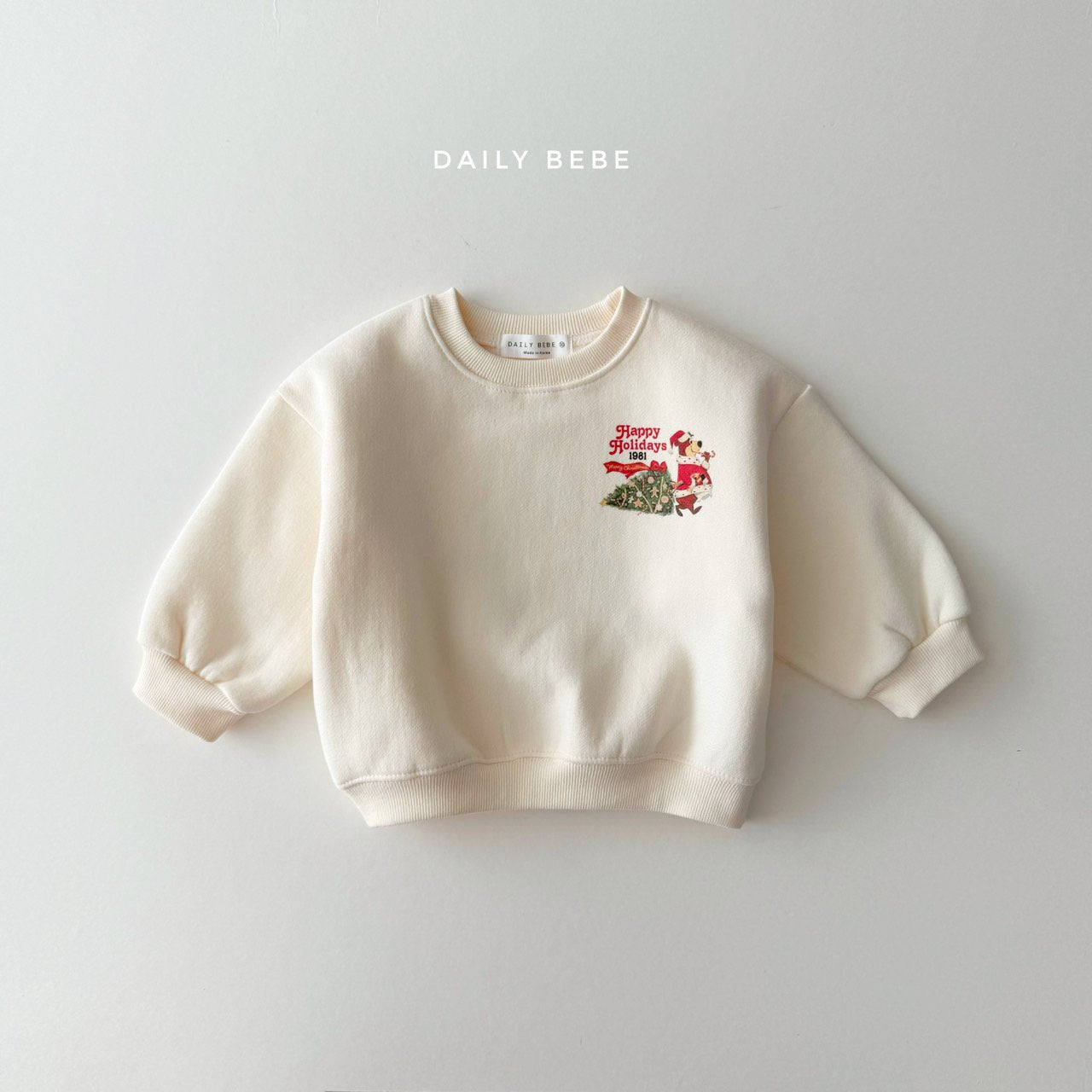 (Pre-order) Daily Bebe - Kids’ Christmas Tree Sweatshirt 트리맨투맨 (2 Colors)