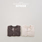 (Pre-order) Soybean Kids - Check Accent Ribbed Cardigan 체크단작가디건 (2 Colors)
