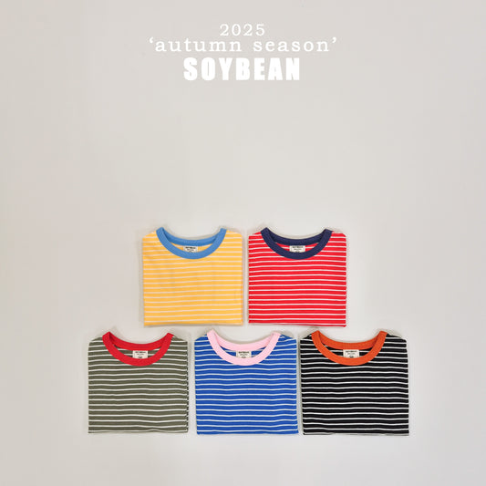 (Pre-order) Soybean Kids - Autumn Captain Stripe Tee 어텀캡틴단가라티 (5 Colors)