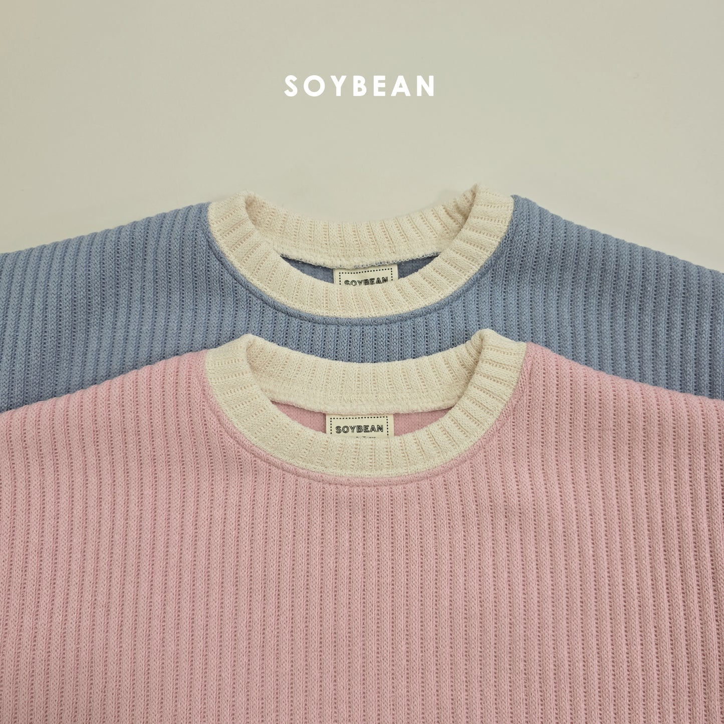 (Pre-order) Soybean Kids Winter - Daily Knit Top & Bottom Set 데일리니트상하 (2 Colors)
