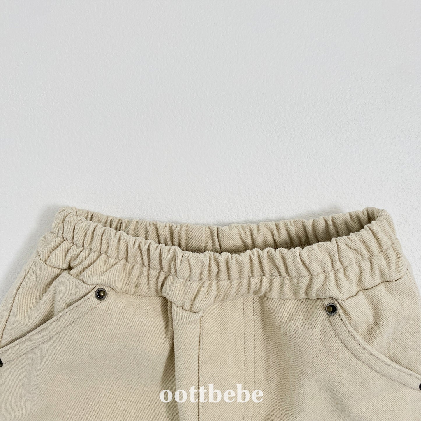 (Pre-order) OOTTBEBE Winter - Patchwork Cotton Pants 패치워크팬츠 (2 Colors)