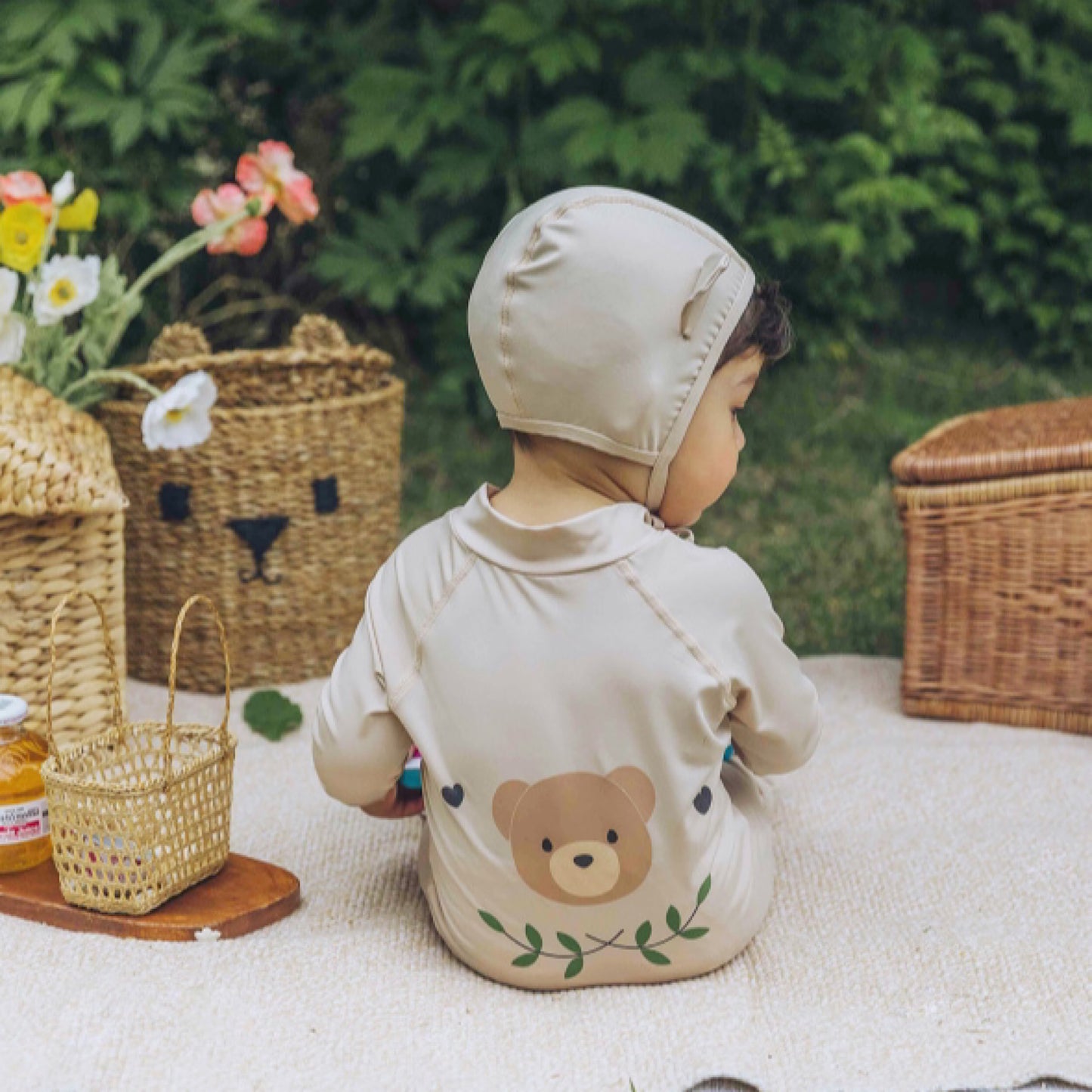 (Pre-order) KoongsKoongs Kids’ Premium All-in-One Rash Guard (Teddy Bear)