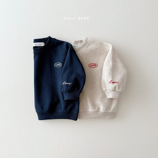 (Pre-order) Daily Bebe - Kids’ Love Point Sweatshirt 러브포인트 맨투맨 (2 Colors)