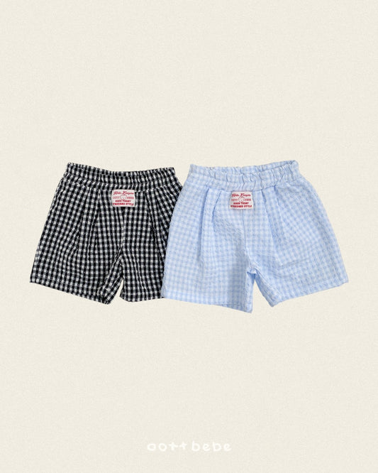(Pre-order) OOTTBEBE Summer - Baguette Check Shorts 바게트체크팬츠 (2 Colors)