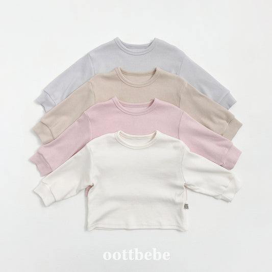 (Pre-order) OOTTBEBE - Creamy Cuff Tee 크리미시보리티 (4 Colors)