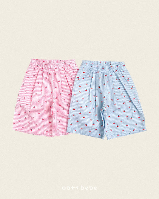 (Pre-order) OOTTBEBE Summer - Cherry Stripe Pants 체리스트라이프팬츠 (2 Colors)