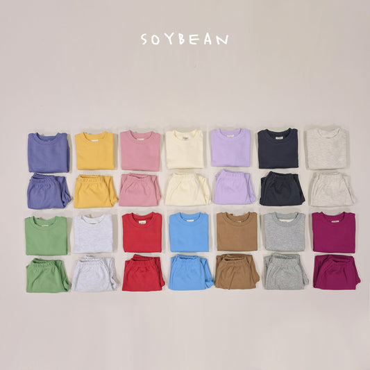 (Pre-order) Soybean Kids Spring - Sweet Lollipop Top & Bottom Set 스윗롤리팝상하복 (14 Colors)