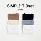(Pre-order) OOTTBEBE - Plain Tee 3-Piece Set (Cotton Modal) 심플티셔츠 1+1+1(3종세트) (2 Colors)