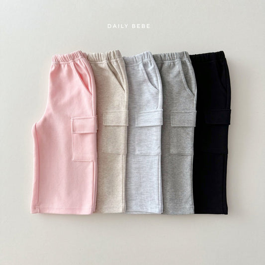 (Pre-order) Daily Bebe - Kids’ Cargo Wide Pants 카고와이드팬츠 (5 Colors)