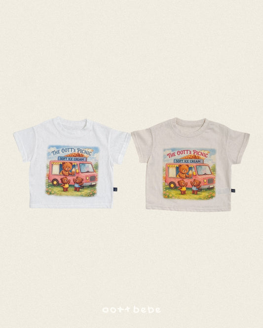 (Pre-order) OOTTBEBE Summer -  Oott Picnic T-shirt 오뜨피크닉티셔츠 (2 Colors)