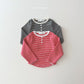 (Pre-order) Daily Bebe - Kids' Button Stripe Tee 줄가라단추티 (2 Colors)