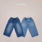 (Pre-order) Soybean Kids Spring - Wide Brush Denim Pants 와이드브러쉬데님팬츠 (2 Colors)