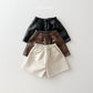 (Pre-order) Daily Bebe - Kids' Faux Leather Shorts 깨죽 반바지 (3 Colors)