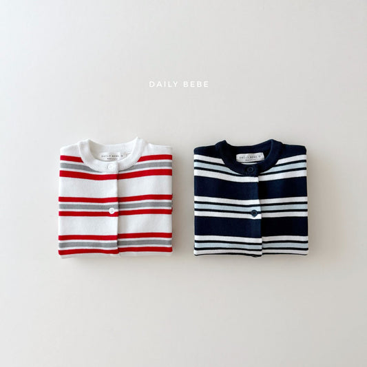 (Pre-order) Daily Bebe - Kids' Multi Stripe Cardigan 멀티단가라 가디건 (2 Colors)