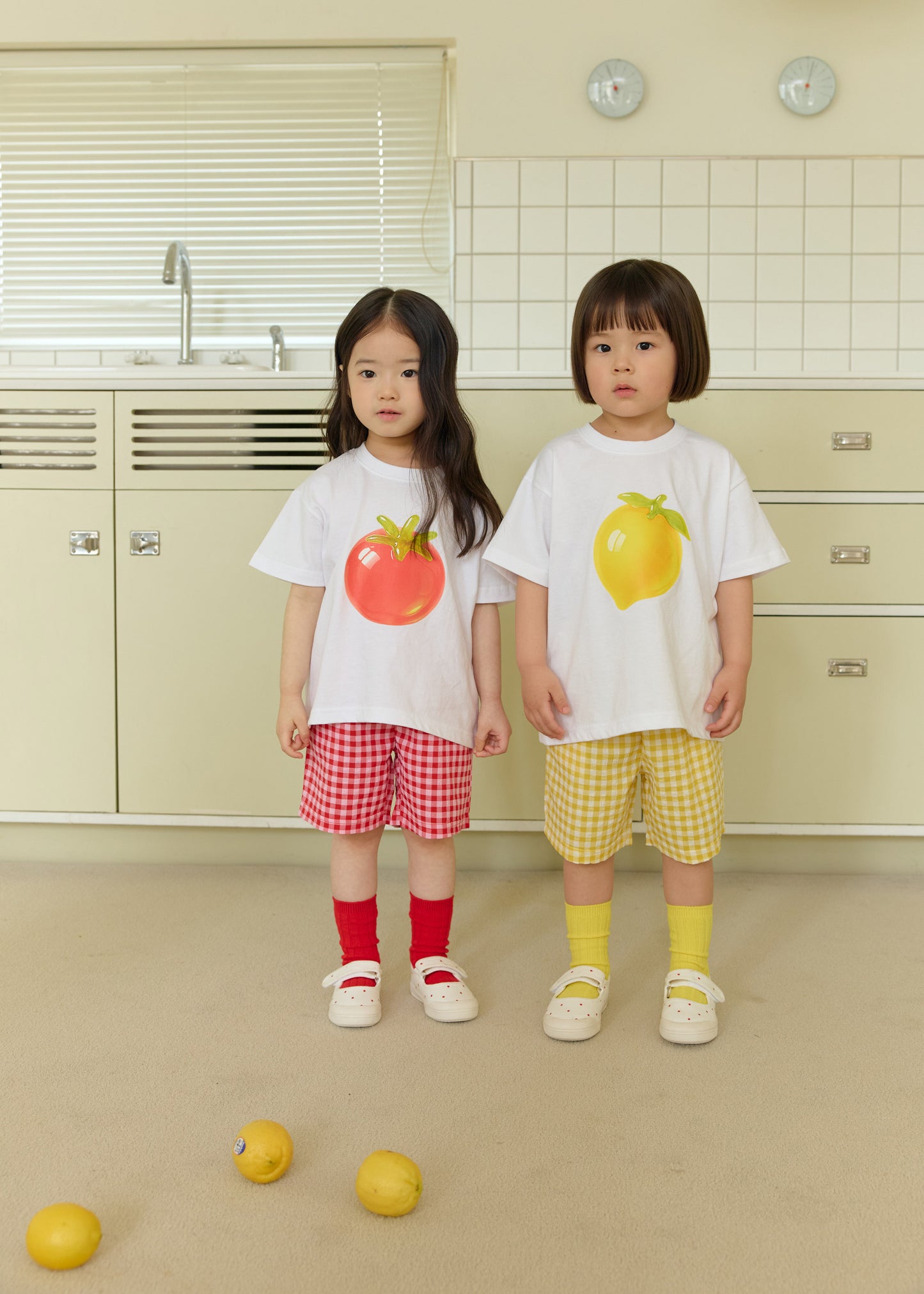 (In-stock) Daily Bebe Summer - Kids’ Fruit Jelly Top & Bottom Set 과일젤리세트 (4 Colors)