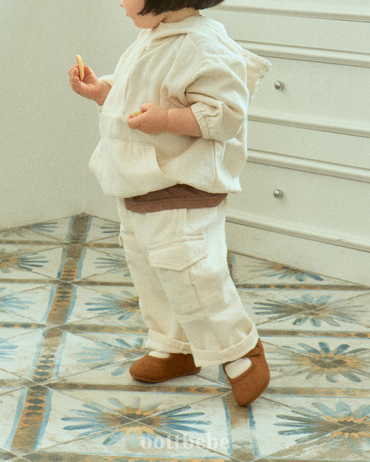 (Pre-order) OOTTBEBE - Stitch Cargo Pants 스티치카고팬츠 (2 Colors)