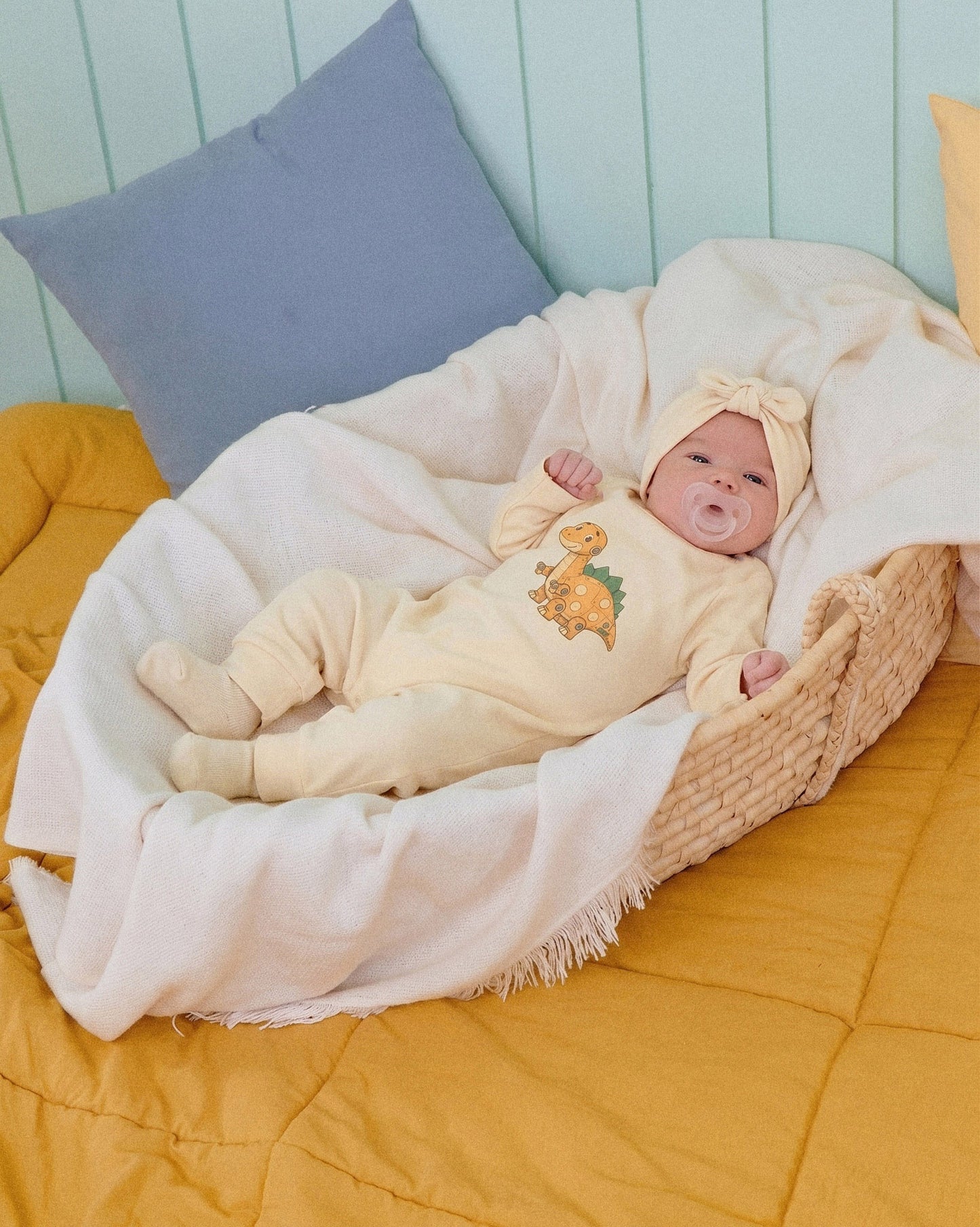 (Pre-order) OOTTBEBE Fall - Robot Dino Romper & Leggings Set 로봇공룡슈트세트 (5 Colors)