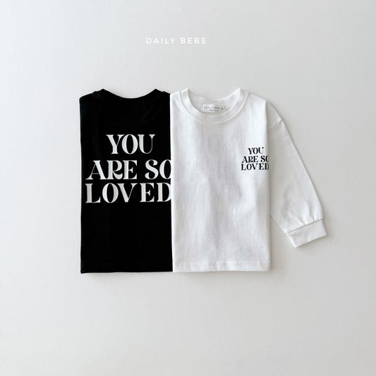 (Pre-order) Daily Bebe - Kids’ Loved Tee 러브드티 (2 Colors)
