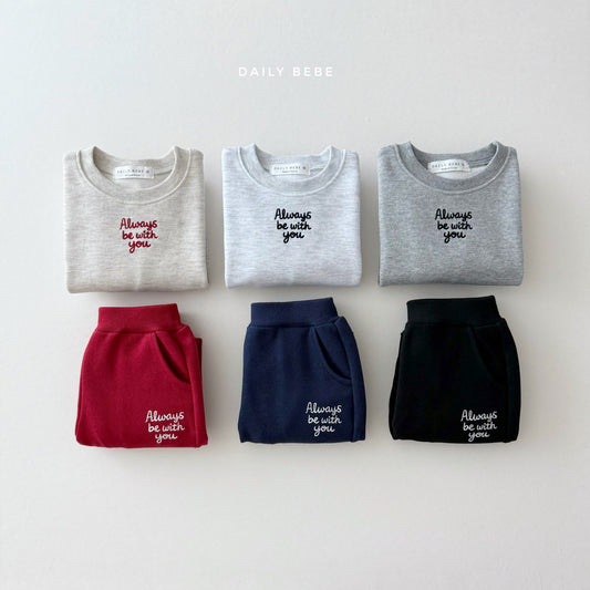 (Pre-order) Daily Bebe - Kids’ Always Top & Bottom Set 올웨이즈 상하세트 (3 Colors)