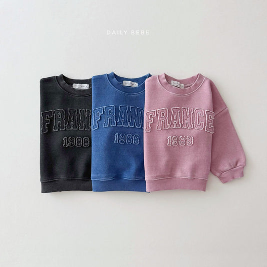 (Pre-order) Daily Bebe - Kids' France Sweatshirt 프랑스 맨투맨 (3 Colors)