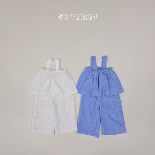 (Pre-order) Soybean Kids Summer - Frill Top Wide Top & Bottom Set 프릴탑와이드세트 (2 Colors)