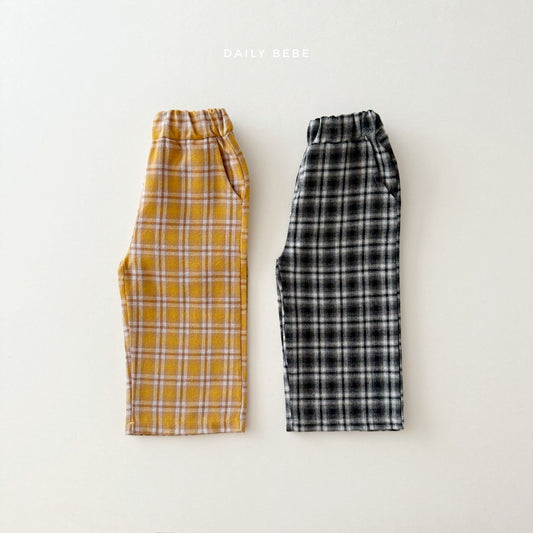 (Pre-order) Daily Bebe - Kids' Check School Pants 체크 스쿨 팬츠 (2 Colors)
