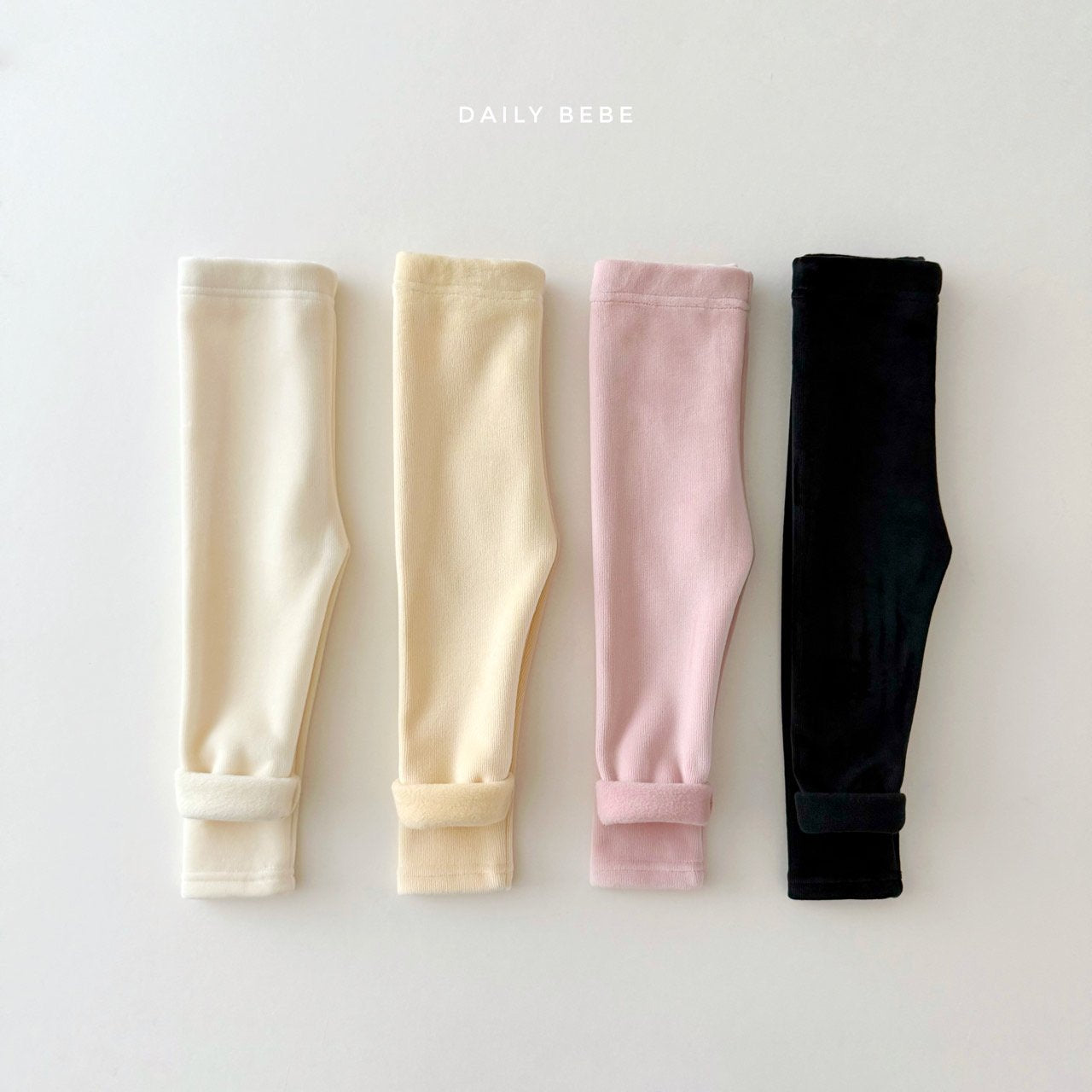 (Pre-order) Daily Bebe Winter - Kids’ Mink Basic Leggings 밍크 기본레깅스 (4 Colors)