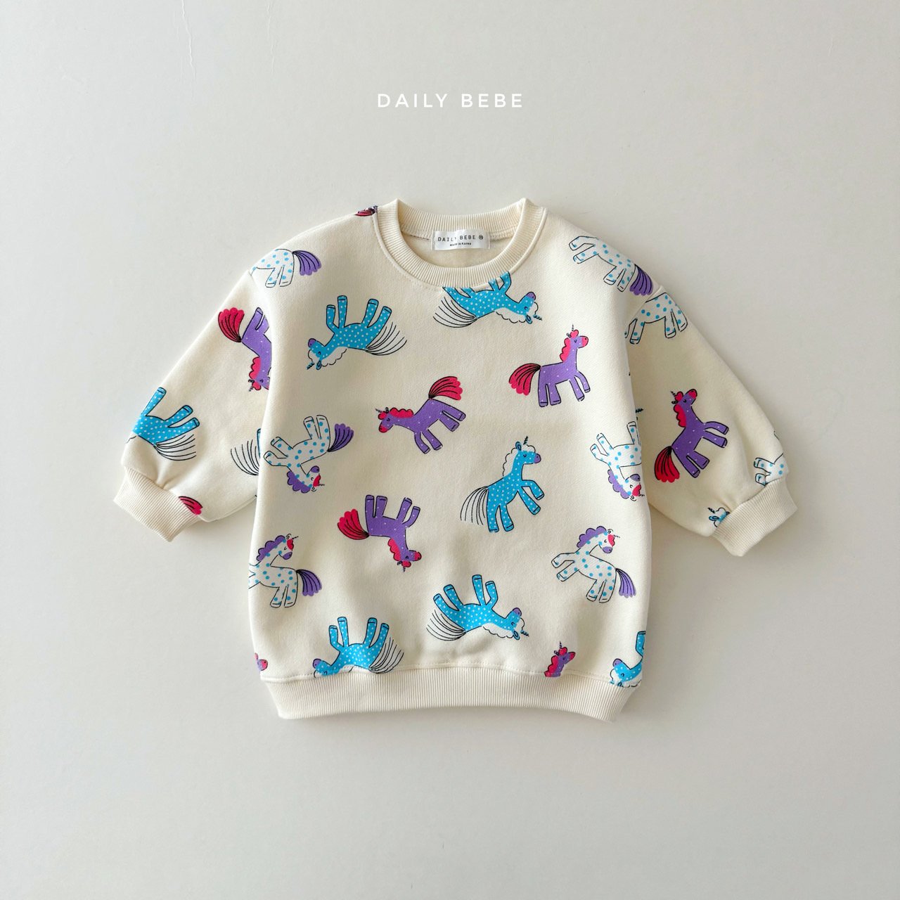 (Pre-order) Daily Bebe Winter - Kids' Playful Animal Long Sweatshirt 롱 맨투맨 (2 Colors)