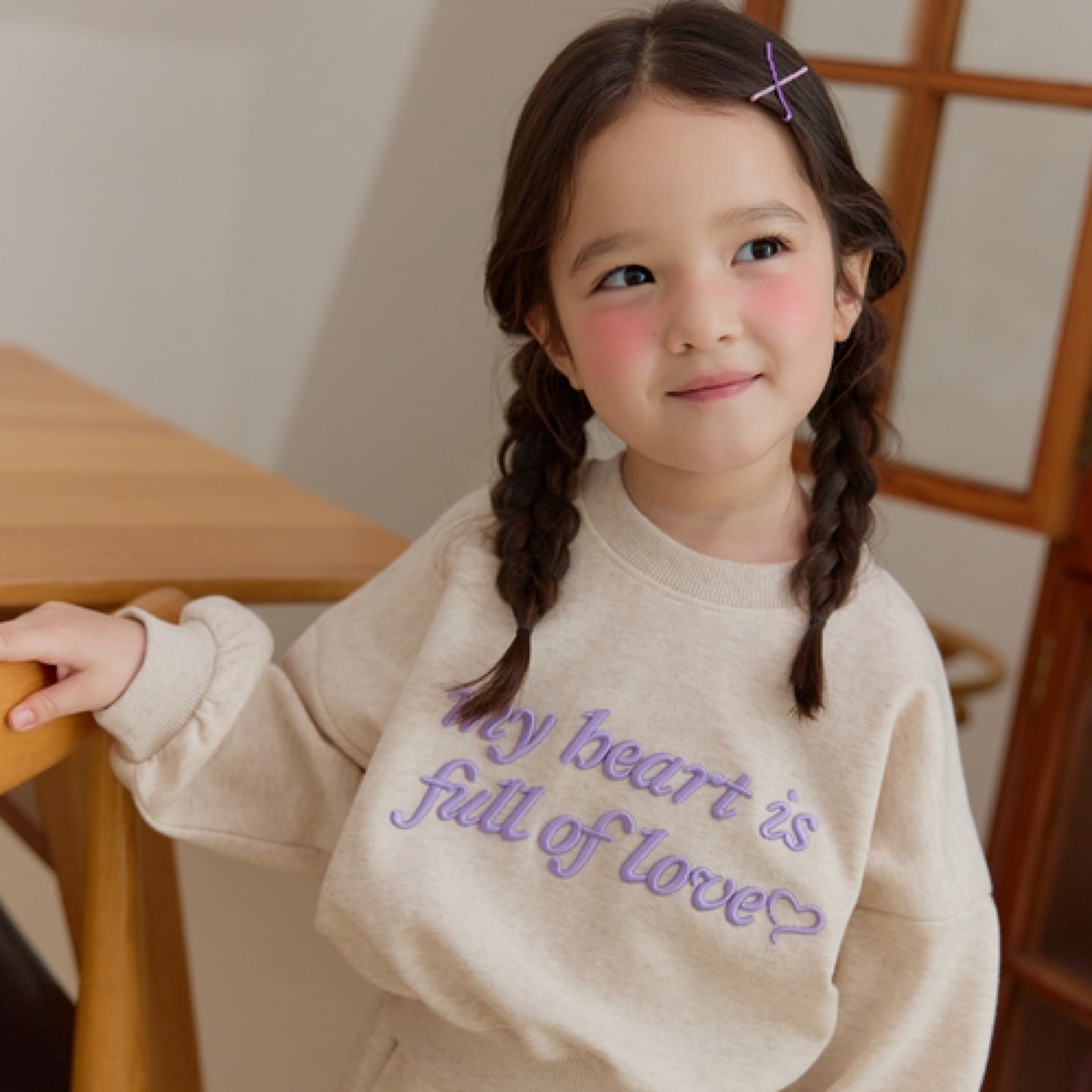 (Pre-order) Daily Bebe - Kids’ Lettering Wide Top & Bottom Set 레터링 와이드세트 (4 Colors)